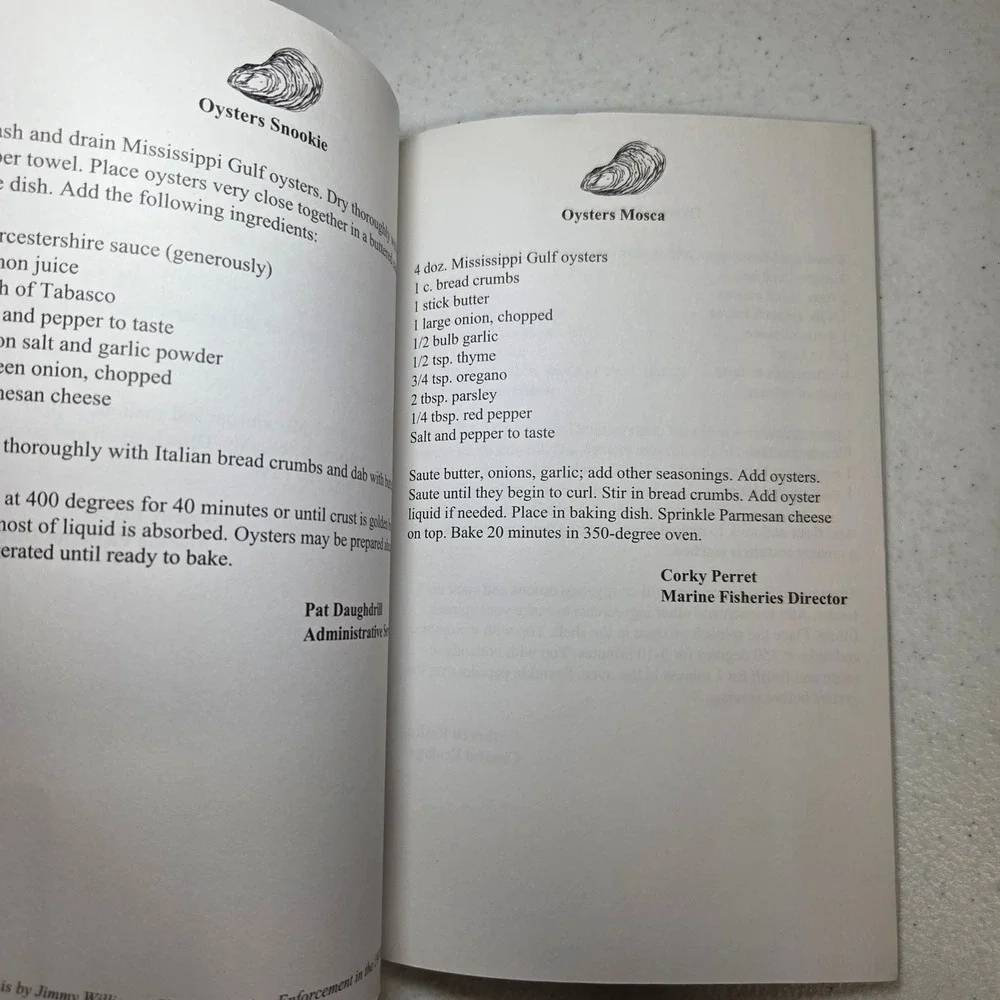 Seafood South Mississippi Style Cookbook 2002 Department of Marine Resources